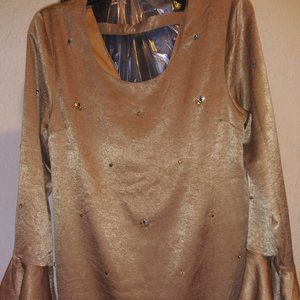 Gold L Mini Dress NWT